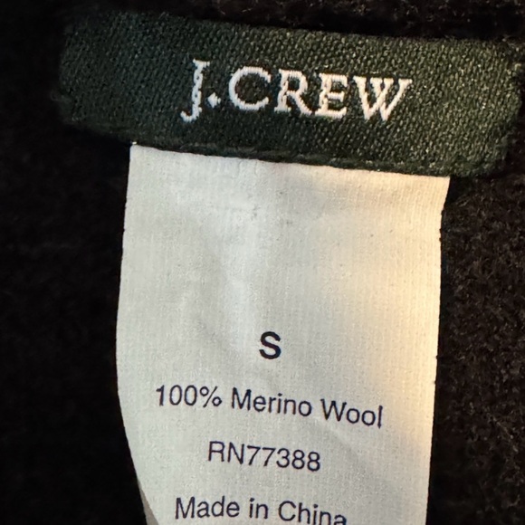 J. Crew Black Button-Front Merino Wool Jacket - Picture 3 of 3